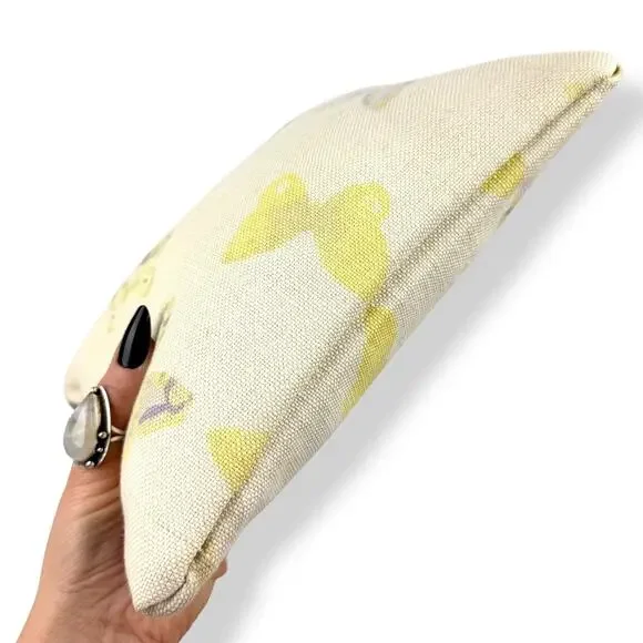 90's woven linen butterfly floral wood handle bag by FASHION EXPRESS ORIGINAL - Picture 7 of 16